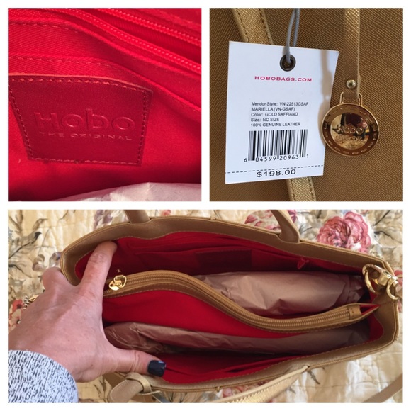 Hobo Original Mariella gold saffiano leather bag - Picture 2 of 13